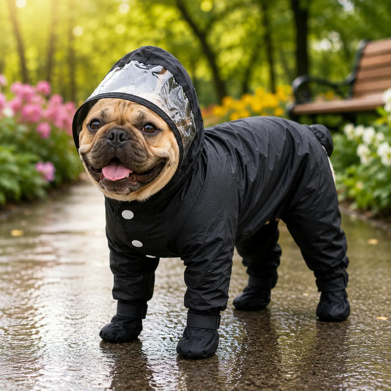 Hunde Regenmantel Variantenbild Schwarz