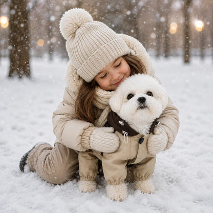 Wasserdichter Hunderegenmantel Winter | Winddicht & Warm für Hunde