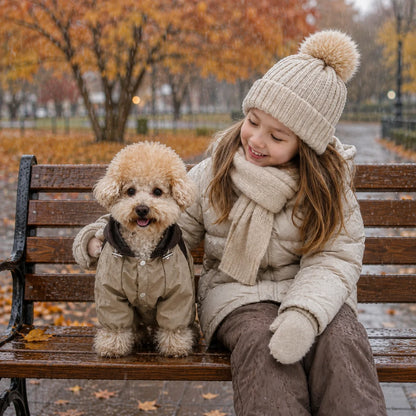 Wasserdichter Hunderegenmantel Winter | Winddicht & Warm für Hunde