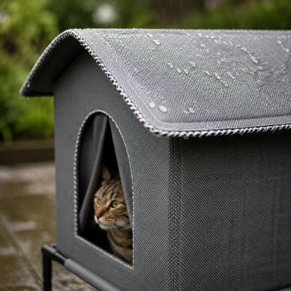 Wetterfestes Katzenhaus Lifestyle-Bild
