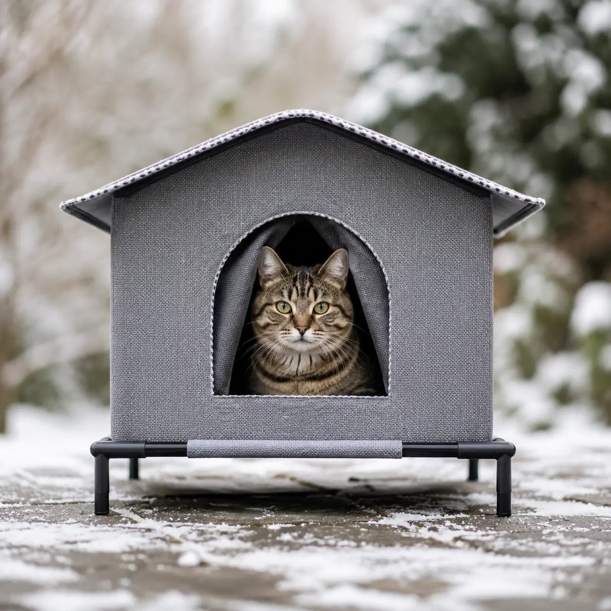Wetterfestes Katzenhaus Lifestyle-Bild