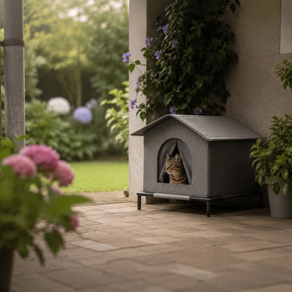 Wetterfestes Katzenhaus Lifestyle-Bild