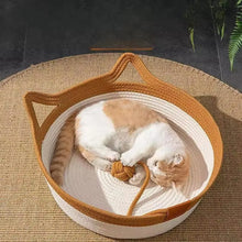 SchlummerNest – Handgewebtes Katzenbett aus Baumwollseil