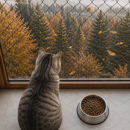Katzennetz für Balkon | Verstärktes Sicherheitsnetz für Katzen