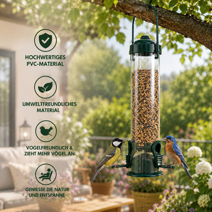 Vogelfutterhaus zum Aufhängen | Transparenter Wildvogelfutterspender