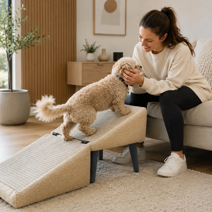 2-in-1 Hunderampe & Hocker | Faltbare Haustierrampe bis 50 kg