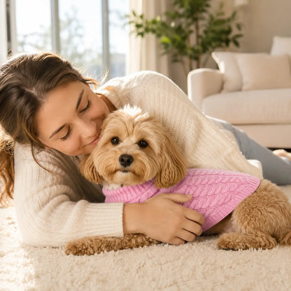 Hundepullover Strick für kleine Hunde | Warmer Hundemantel