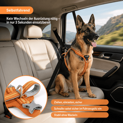 Hundegeschirr mit Griff & Reflektor | Verstellbares Hundegeschirr