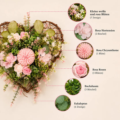 Türkranz Herz | Rosenkranz für Valentinstag & Hochzeit