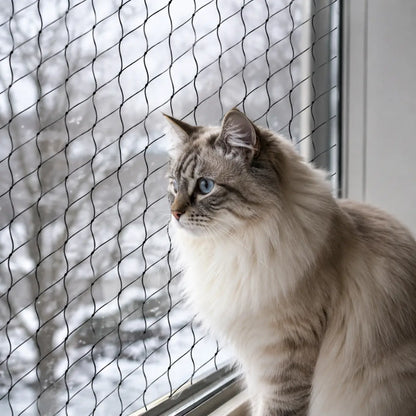 Katzennetz für Balkon | Verstärktes Sicherheitsnetz für Katzen