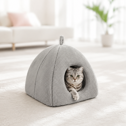Katzenhöhle für kleine Katzen | Warm & weich gepolstert