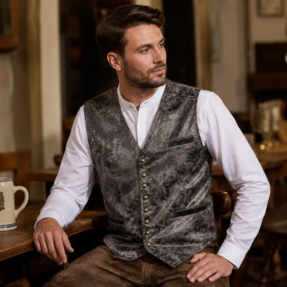 Trachtenweste Herren mit Muster | Elegante Weste für Oktoberfest