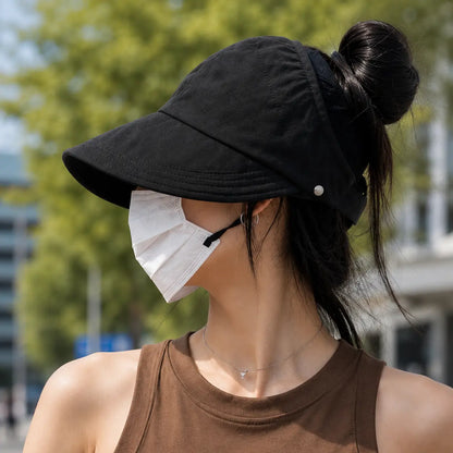 Damen Sonnenhut aus Baumwolle | UV-Schutz Bucket Hat mit Breiter Krempe