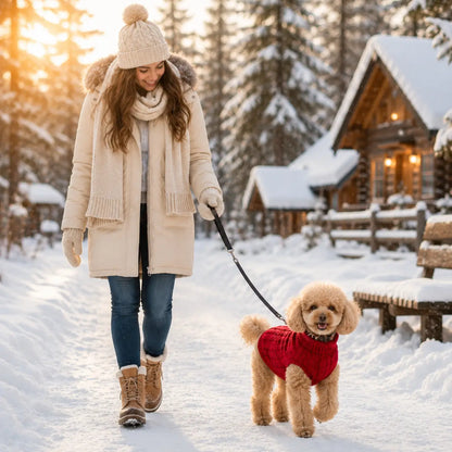 Hundepullover Strick für kleine Hunde | Warmer Hundemantel