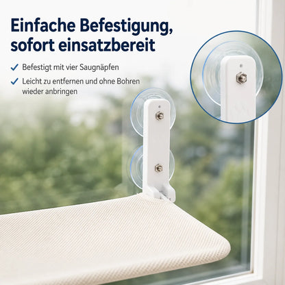 Katzenbett Fenster | Klappbare Fensterliege mit starken Saugnäpfen