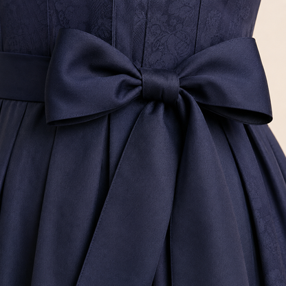 Dirndl Damen Blau | Midi Dirndl mit Ornamentmuster fürs Oktoberfest