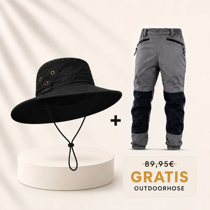 Sonnenhut mit breiter Krempe | Inklusive gratis Wathose