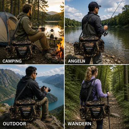 Angeltasche mit Schultergurt | Geräumige Tackle Tasche aus Nylon