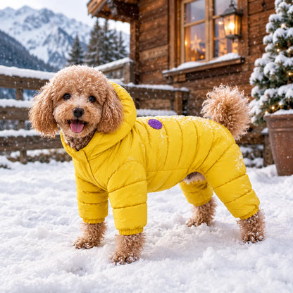 Hundemantel Winter | Warmer gepolsterter Overall für kleine Hunde