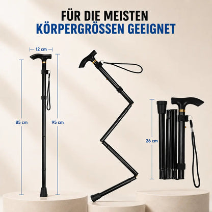 Faltbarer wanderstocke aus Aluminium – Höhenverstellbar & Rutschfest