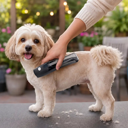 Tondeuse silencieuse pour chien avec aspiration | Sans fil pour toilettage canin