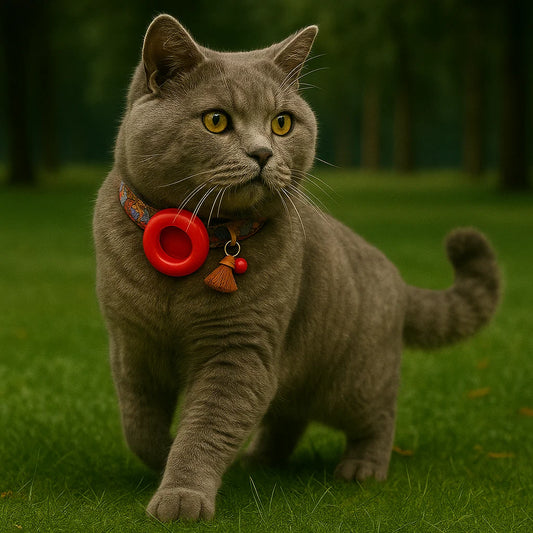 KatzenKompass – Die sichere GPS-Halsband-Hülle für deine Katze mit Glocke & Tracker-Clip