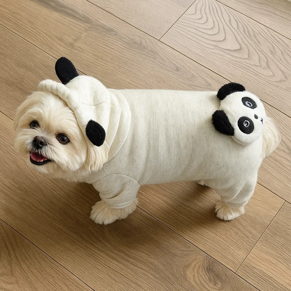 Hundemantel Panda Jumpsuit | Warm & Süß für Kalte Tage