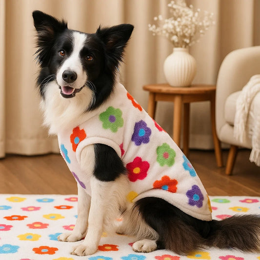 Hundepullover Blumenmuster | Warmer & Stilvoller Pullover für Hunde