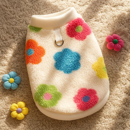 Hundepullover Blumenmuster | Warmer & Stilvoller Pullover für Hunde