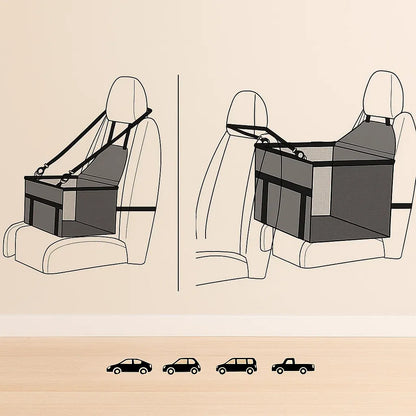 Hunde Autositz Erhöht | Sicherer & Bequemer Reisesitz für Kleine Hunde