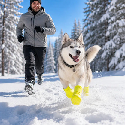 Wasserdichte Hundeschuhe 4er-Set | Rutschfeste Gummistiefel für Hunde