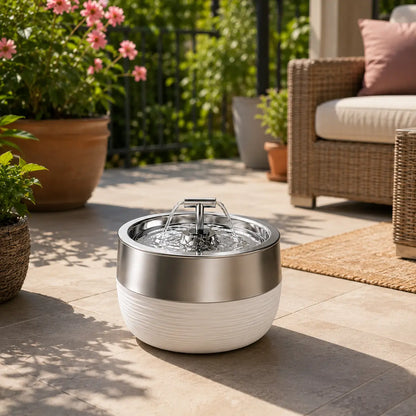 Edelstahl Trinkbrunnen für Katzen & Hunde – Fließendes Wasser