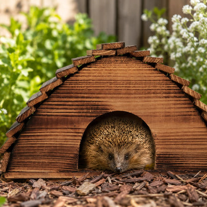 Igelhaus aus Holz | Wetterfestes Winterquartier für Igel
