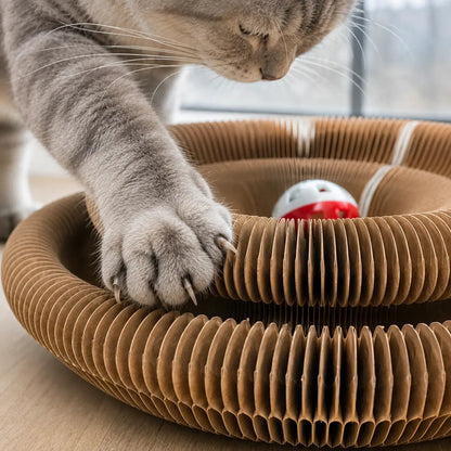 Katzenspielzeug für Katzen | Faltbares Papp-Labyrinth mit Ball