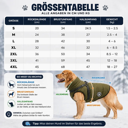 Wasserdichter Hundemantel mit Geschirr für kleine & mittlere Hunde