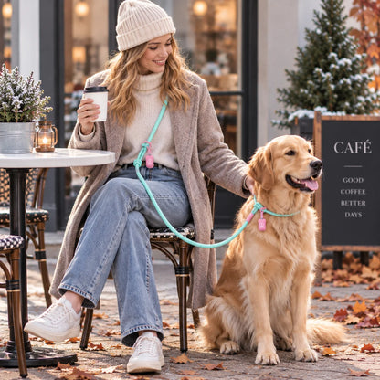 Hundeleine | Verstellbare Nylon Führleine für Winterspaziergänge