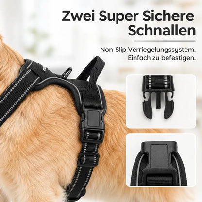 Hundegeschirr No Pull mit Griff | Verstellbar, Reflektierend & Bequem