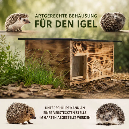 Igelhaus aus Massivholz | Wetterfestes Winterquartier für Igel
