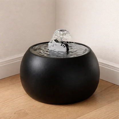 Ceramic Cat Fountain | 1.5L Drinking Fountain Quiet