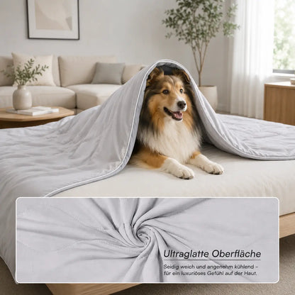Kühlende Hundedecke Q-MAX > 0.5 | Waschbare Kühldecke für Hunde & Katzen