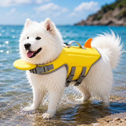 Hundeschwimmweste mit Rettungsgriff | Verstellbare Schwimmhilfe für kleine Hunde