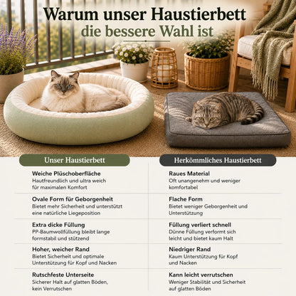 Hundebett aus Baumwolle | Weiches Haustierbett für Hunde & Katzen
