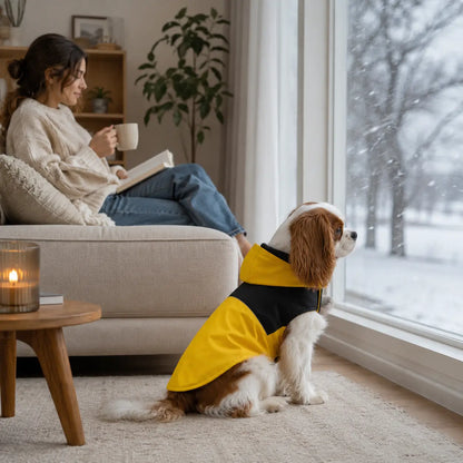 Hunderegenmantel wasserdicht | Leichte Regenjacke mit Kapuze