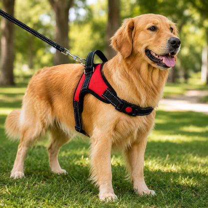 Reflektierendes Hundegeschirr mit Griff | Atmungsaktiv, Verstellbar & Gepolstert