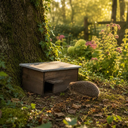 Igelhaus aus Holz für den Garten | Sicheres Winterquartier für Igel