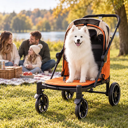 Faltbarer Hundebuggy bis 30 kg | Hundewagen für unterwegs