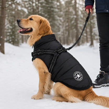 Wasserdichter Hundemantel mit Geschirr für kleine & mittlere Hunde
