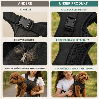 Hunde Tragerucksack – Verstellbare Hundetrage für kleine Hunde