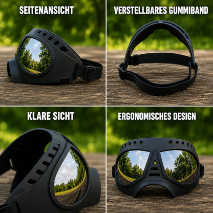 Hundeschutzbrille – Winddicht & mit UV-Schutz für kleine und mittelgroße Hunde