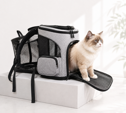 Katzenrucksack mit Sichtfenster | Transportrucksack